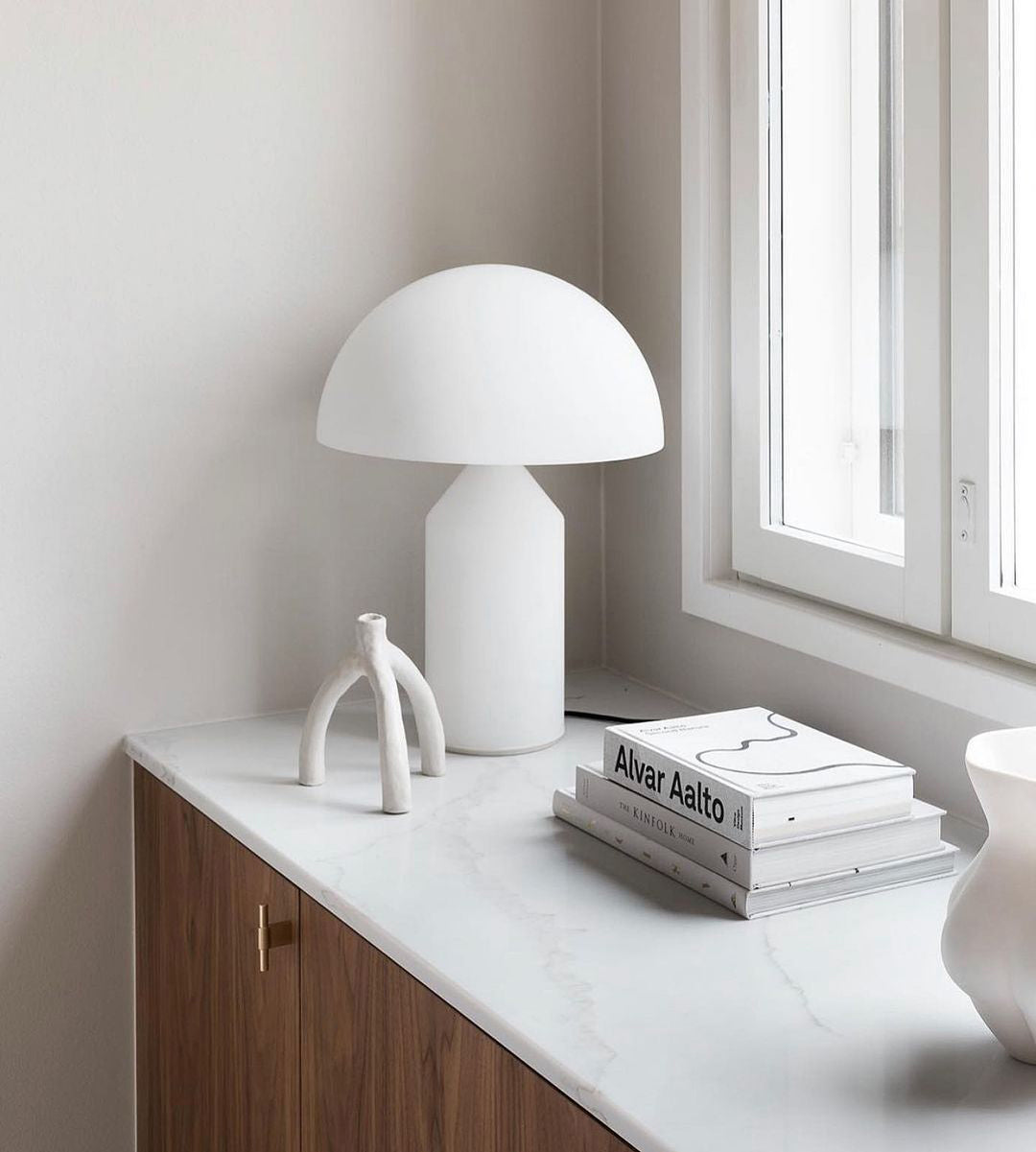 Modern Geometric Atollo Metal Table Lamp Mushroom Shape Accent Desk Light
