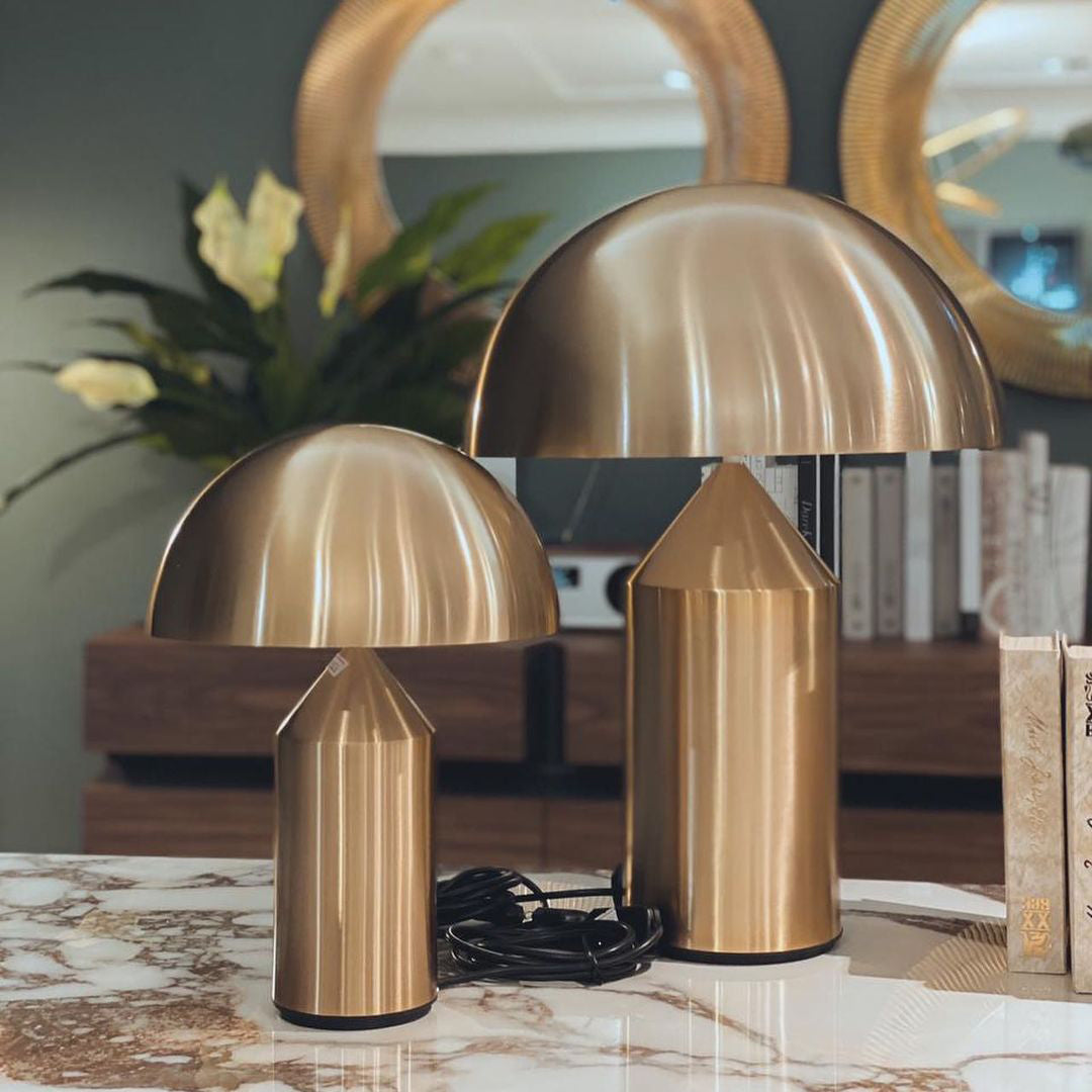 Modern Geometric Atollo Metal Table Lamp Mushroom Shape Accent Desk Light