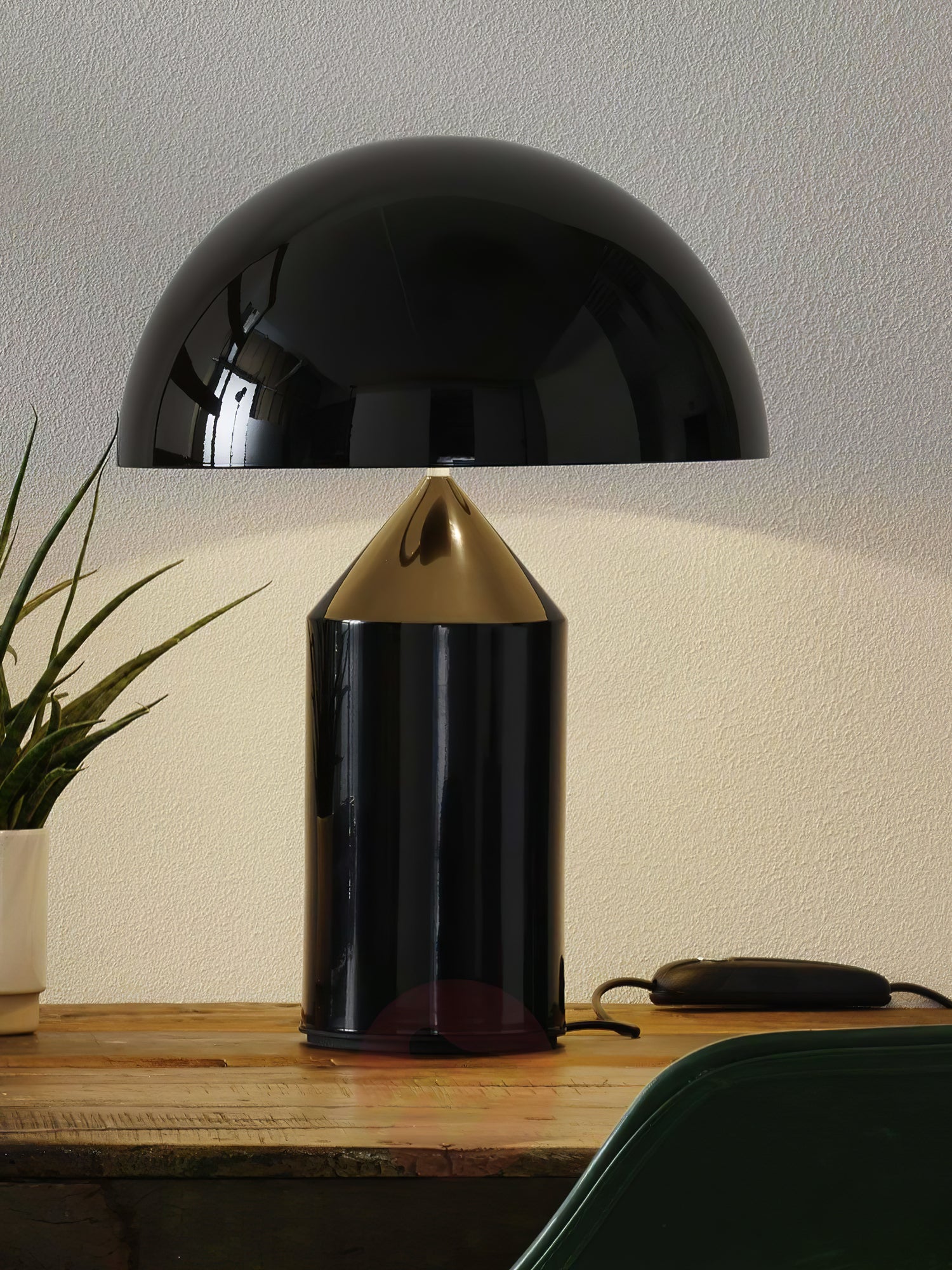 Modern Geometric Atollo Metal Table Lamp Mushroom Shape Accent Desk Light