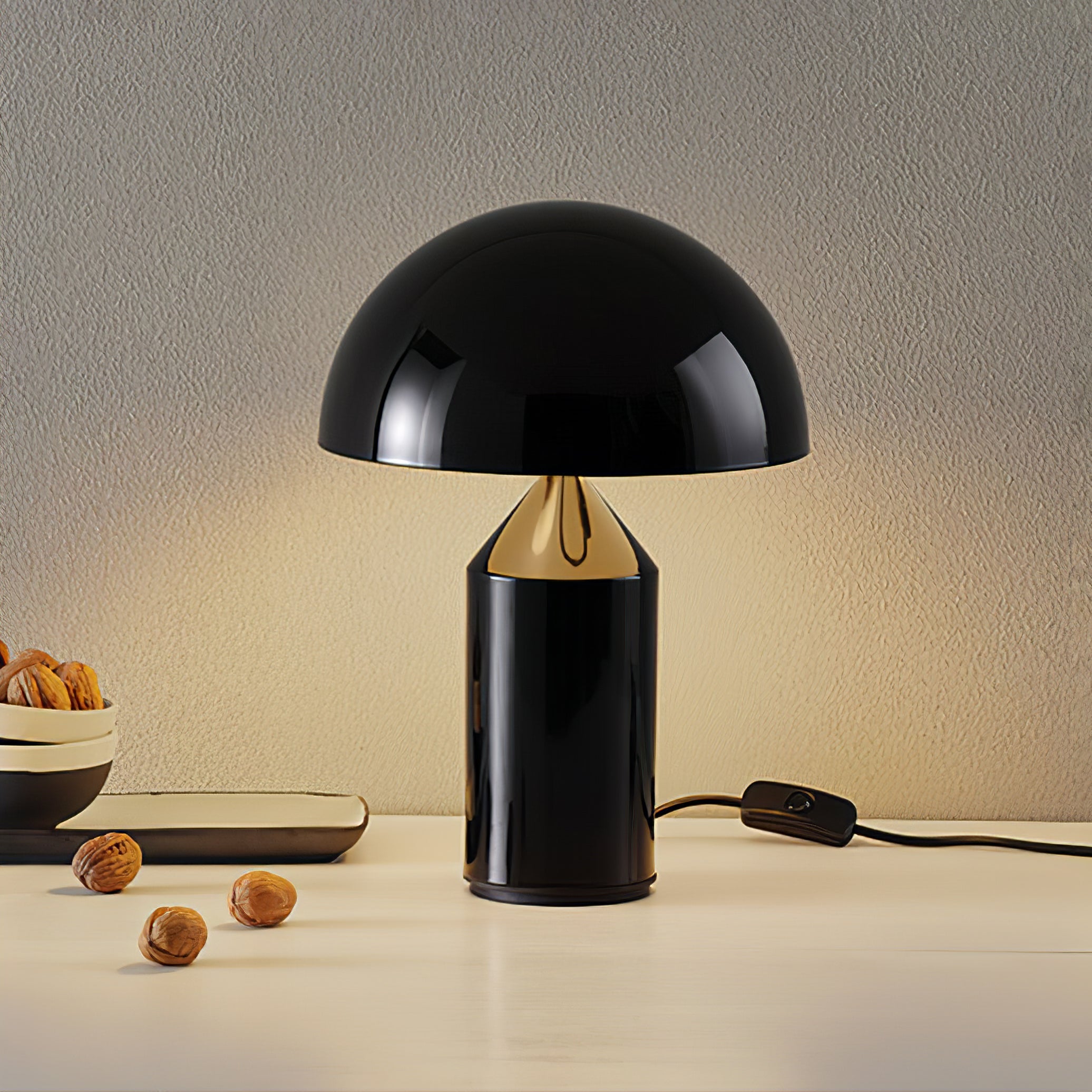Modern Geometric Atollo Metal Table Lamp Mushroom Shape Accent Desk Light