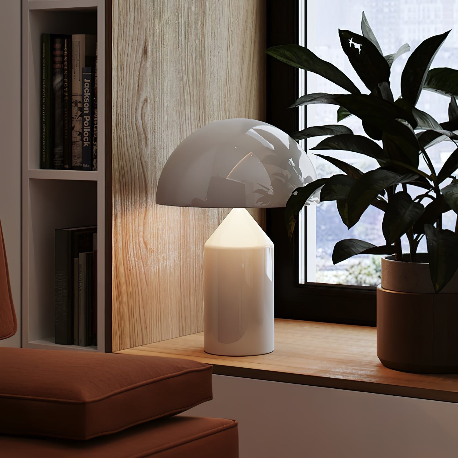 Modern Geometric Atollo Metal Table Lamp Mushroom Shape Accent Desk Light