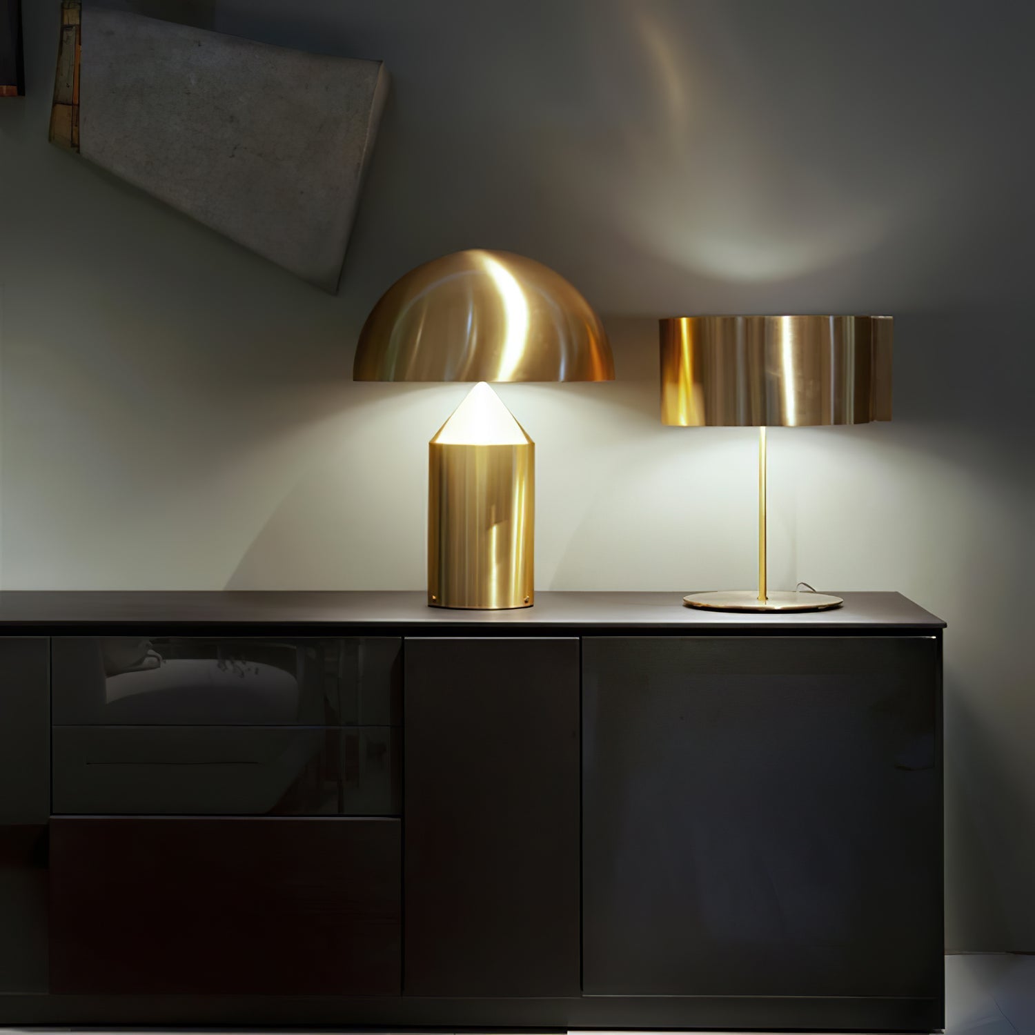 Modern Geometric Atollo Metal Table Lamp Mushroom Shape Accent Desk Light