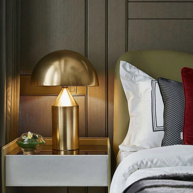 Modern Geometric Atollo Metal Table Lamp Mushroom Shape Accent Desk Light