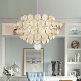 luxury-modern-glass-sphere-chandelier-with-spiral-ribbed-texture-and-satin-gold-finish
