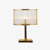 Avano Mid Century Modern Glass Desk Lamp with Gold Iron Base for Living Room Office
