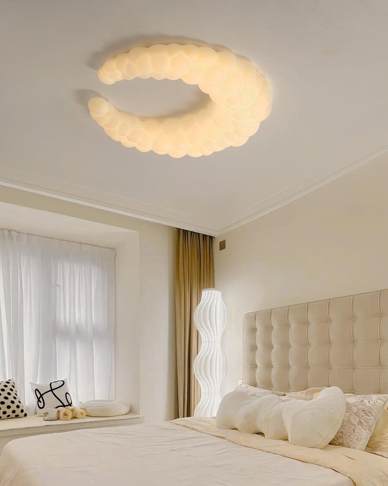 Modern Avir Moon Style LED Ceiling Lamp with Integrated Warm and Cool Light