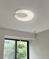 Modern Avir Moon Style LED Ceiling Lamp with Integrated Warm and Cool Light