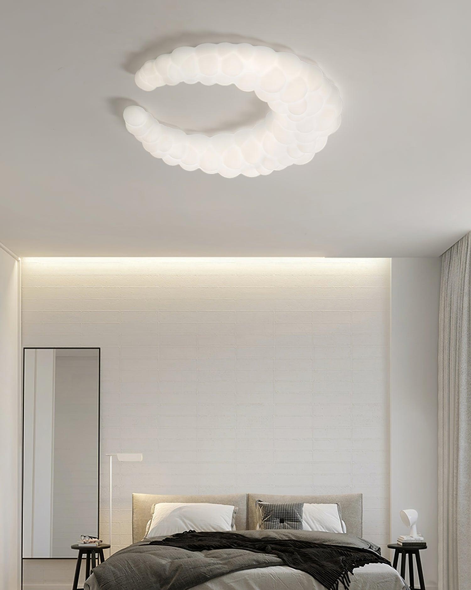 Modern Avir Moon Style LED Ceiling Lamp with Integrated Warm and Cool Light