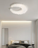 Modern Avir Moon Style LED Ceiling Lamp with Integrated Warm and Cool Light