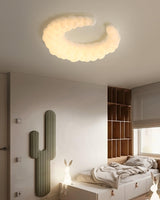 Modern Avir Moon Style LED Ceiling Lamp with Integrated Warm and Cool Light