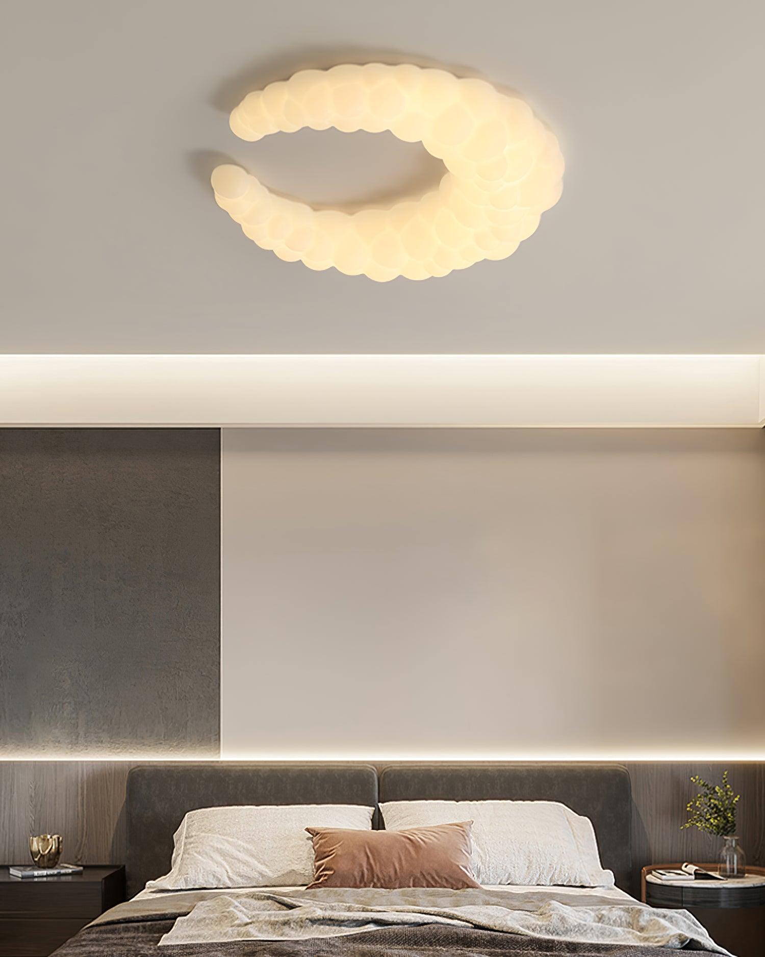 Modern Avir Moon Style LED Ceiling Lamp with Integrated Warm and Cool Light