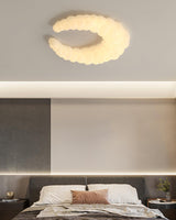 Modern Avir Moon Style LED Ceiling Lamp with Integrated Warm and Cool Light