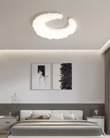 Modern Avir Moon Style LED Ceiling Lamp with Integrated Warm and Cool Light