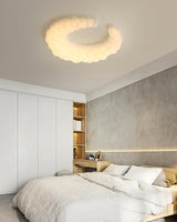 Modern Avir Moon Style LED Ceiling Lamp with Integrated Warm and Cool Light