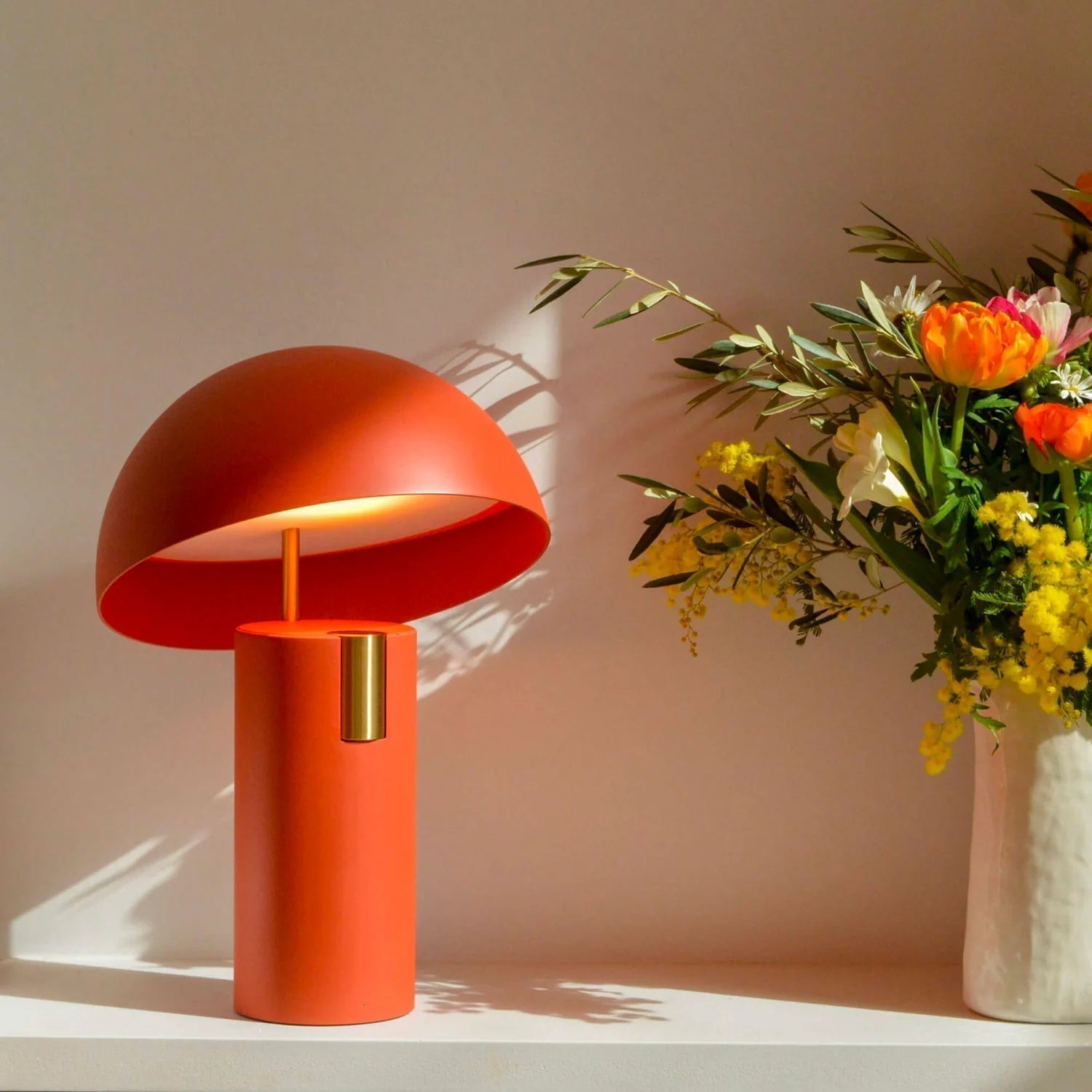 Minimalist Avo LED Table Lamp with Adjustable Tilted Cap and Rotating Cylinder
