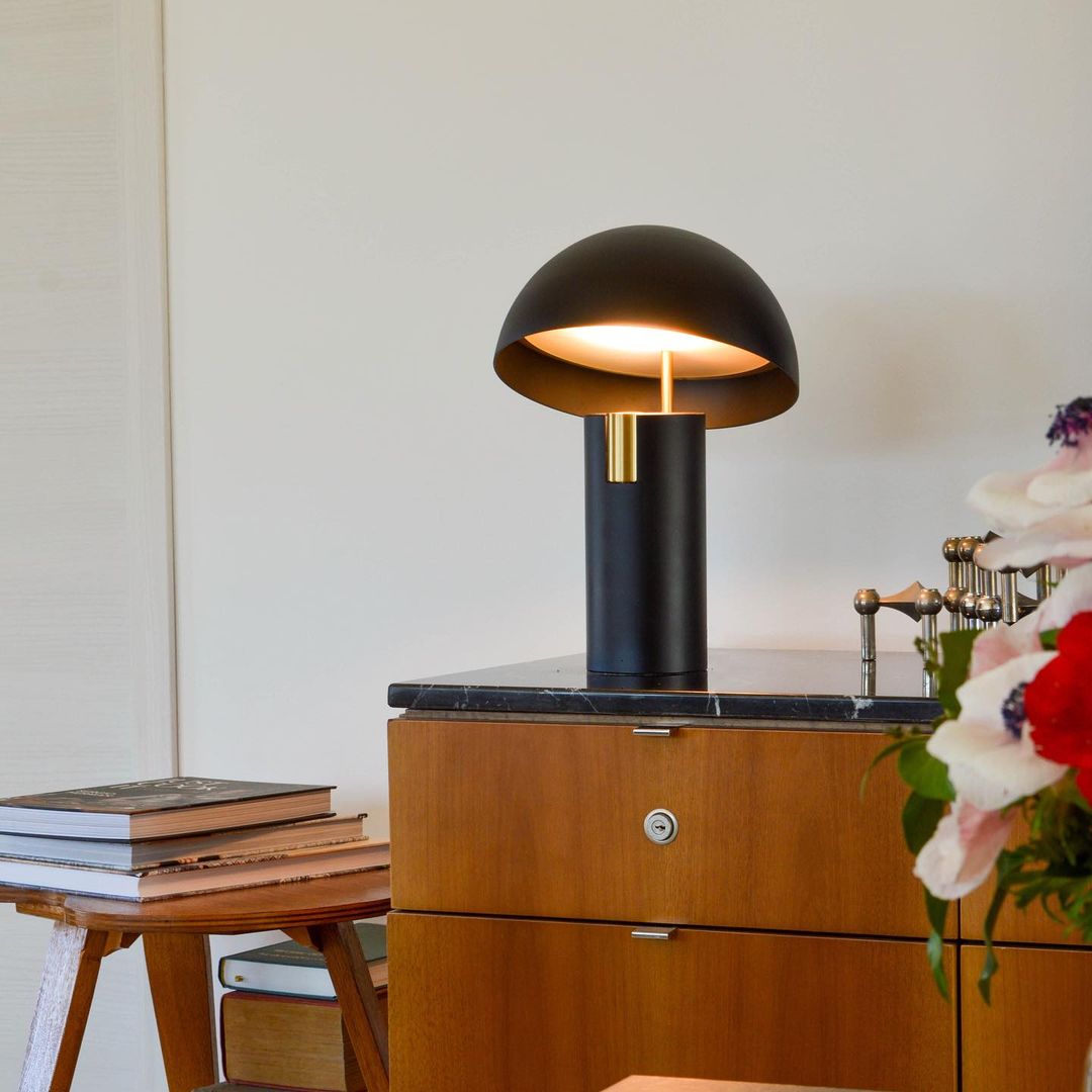 Minimalist Avo LED Table Lamp with Adjustable Tilted Cap and Rotating Cylinder
