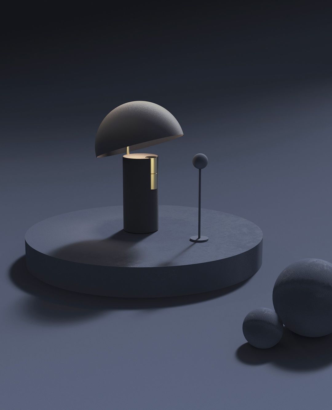 Minimalist Avo LED Table Lamp with Adjustable Tilted Cap and Rotating Cylinder