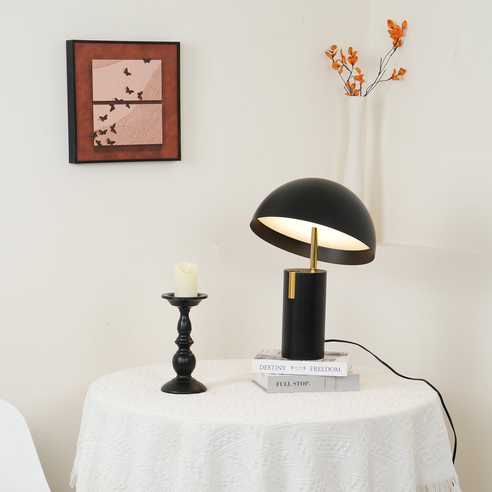 Minimalist Avo LED Table Lamp with Adjustable Tilted Cap and Rotating Cylinder