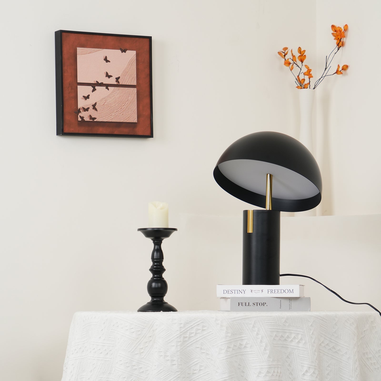 Minimalist Avo LED Table Lamp with Adjustable Tilted Cap and Rotating Cylinder