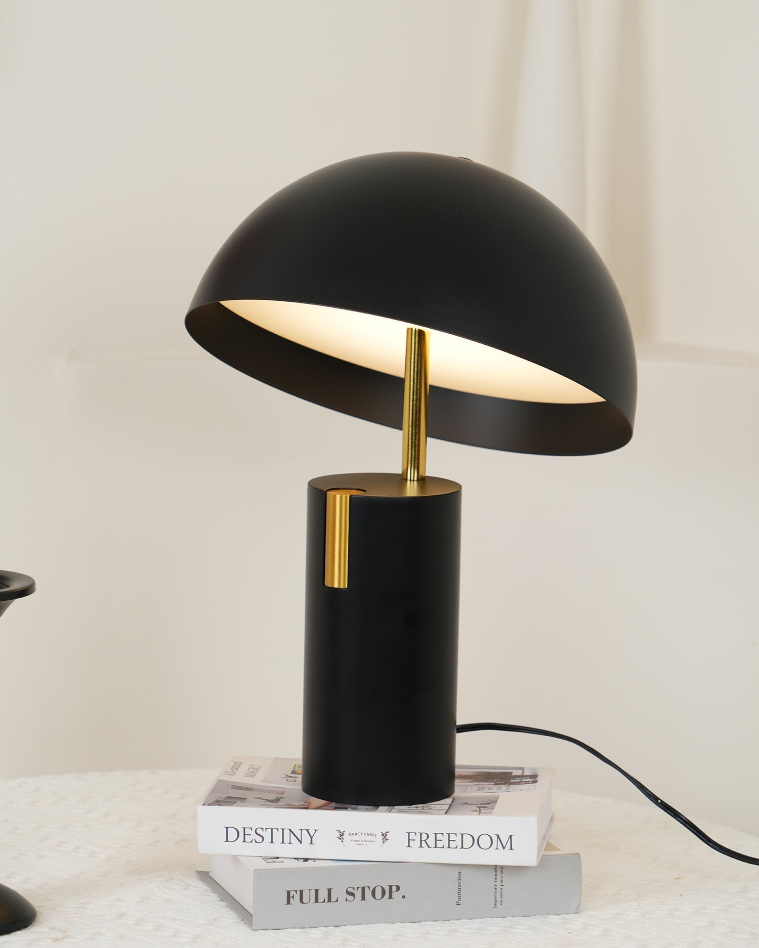 Minimalist Avo LED Table Lamp with Adjustable Tilted Cap and Rotating Cylinder