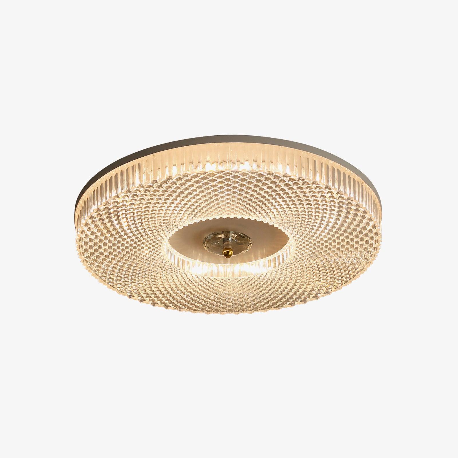 Ayla Round LED Flush Mount Ceiling Light Modern Low Profile Metal and Acrylic Fixture for Bedroom Hallway