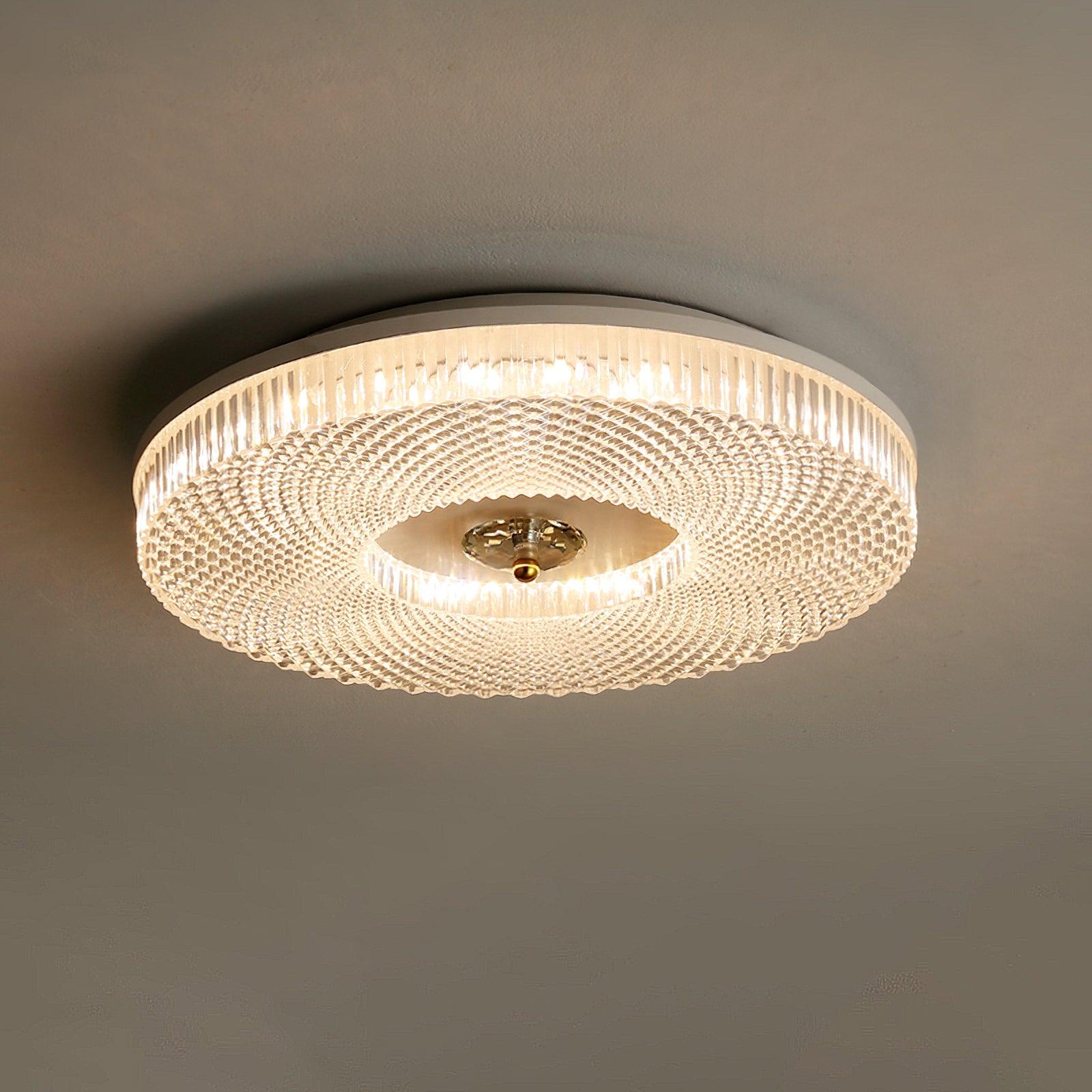 Ayla Round LED Flush Mount Ceiling Light Modern Low Profile Metal and Acrylic Fixture for Bedroom Hallway