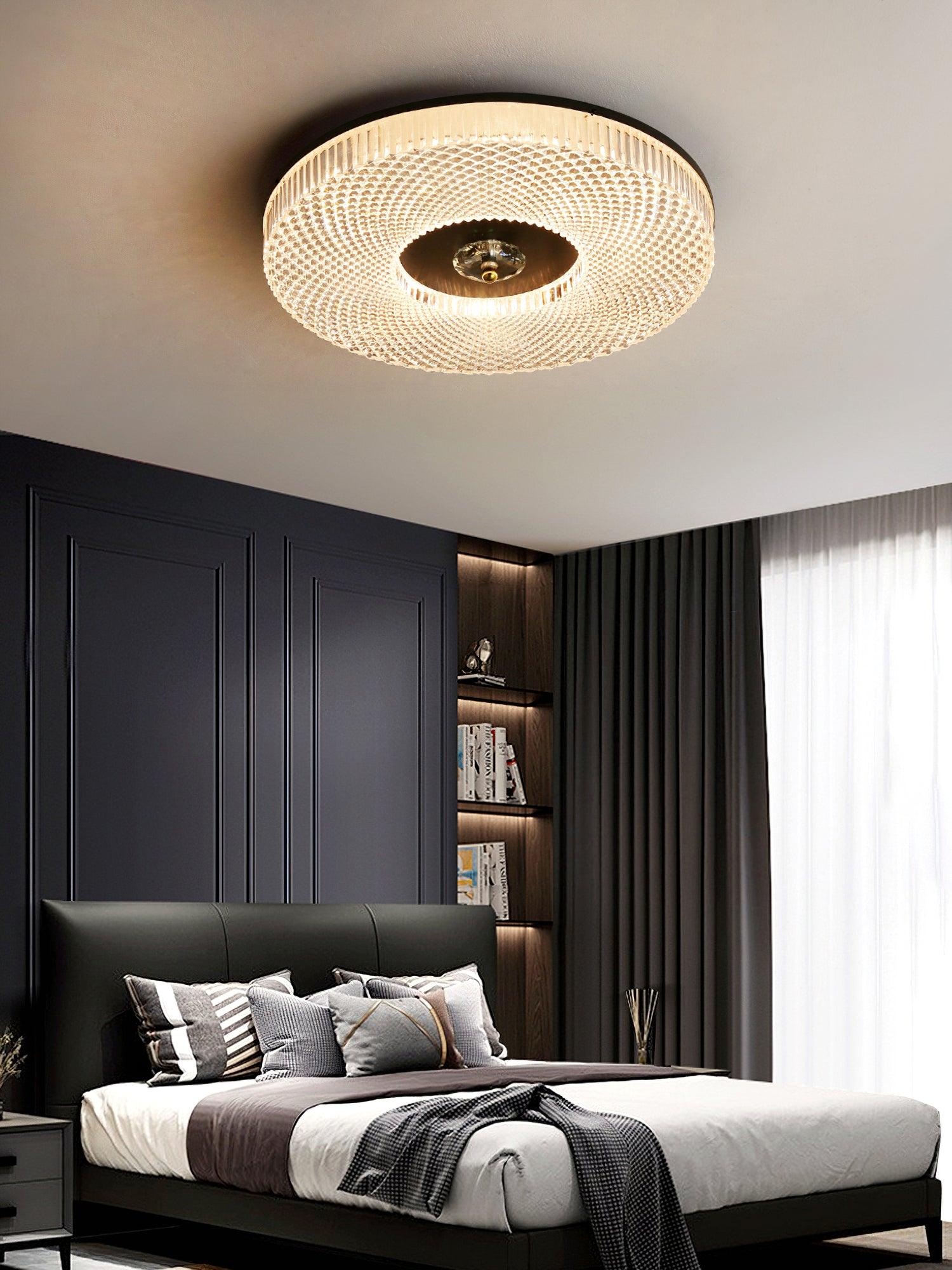 Ayla Round LED Flush Mount Ceiling Light Modern Low Profile Metal and Acrylic Fixture for Bedroom Hallway