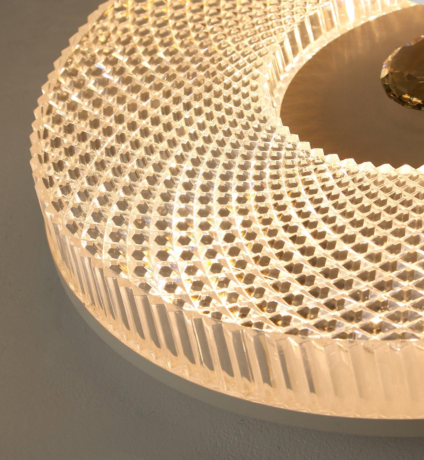 Ayla Round LED Flush Mount Ceiling Light Modern Low Profile Metal and Acrylic Fixture for Bedroom Hallway