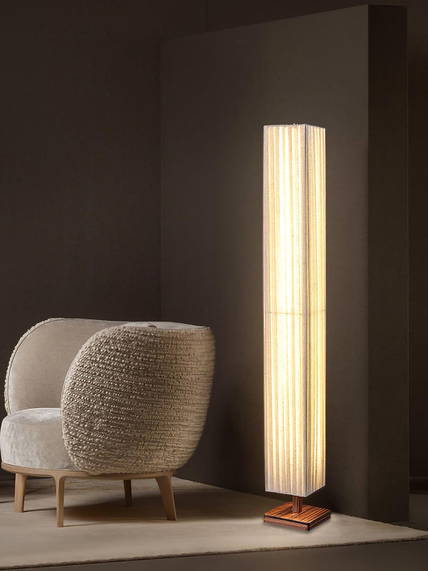 elegant-minimalist-fabric-cylinder-standing-lamp-with-natural-wood-base
