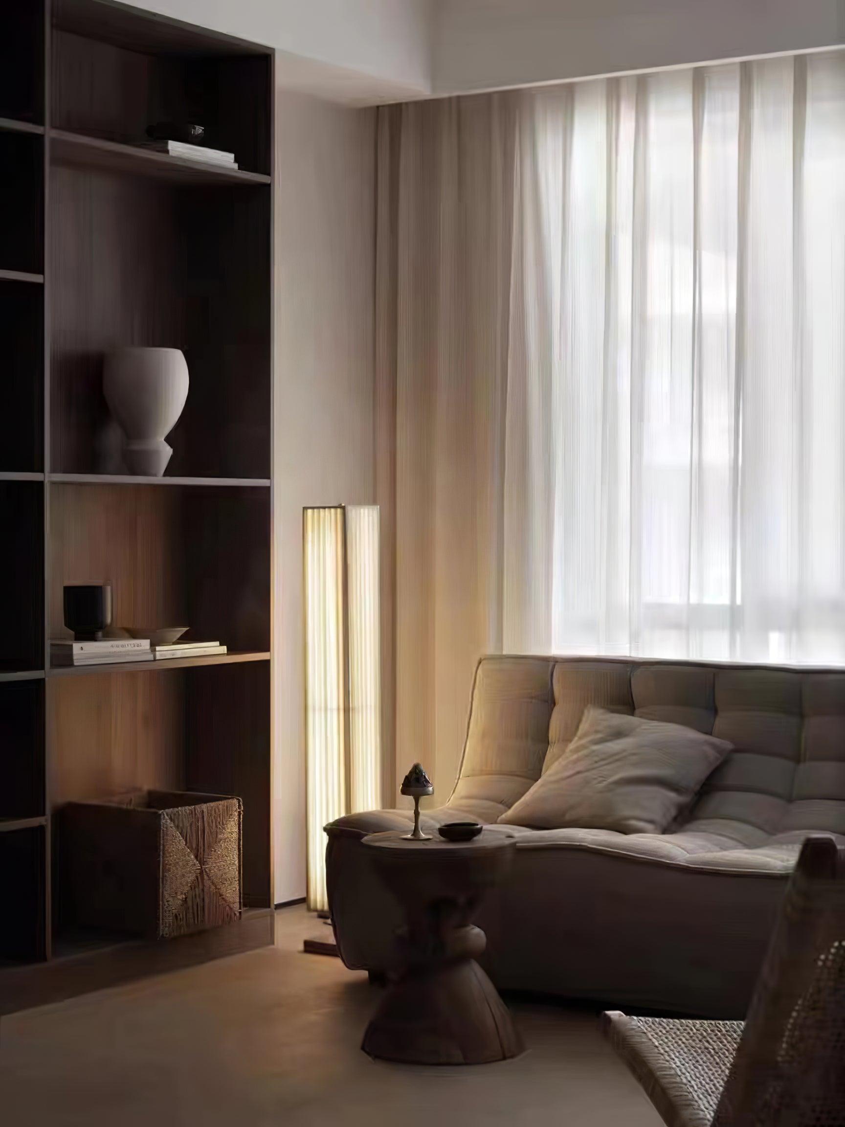 elegant-minimalist-fabric-cylinder-standing-lamp-with-natural-wood-base