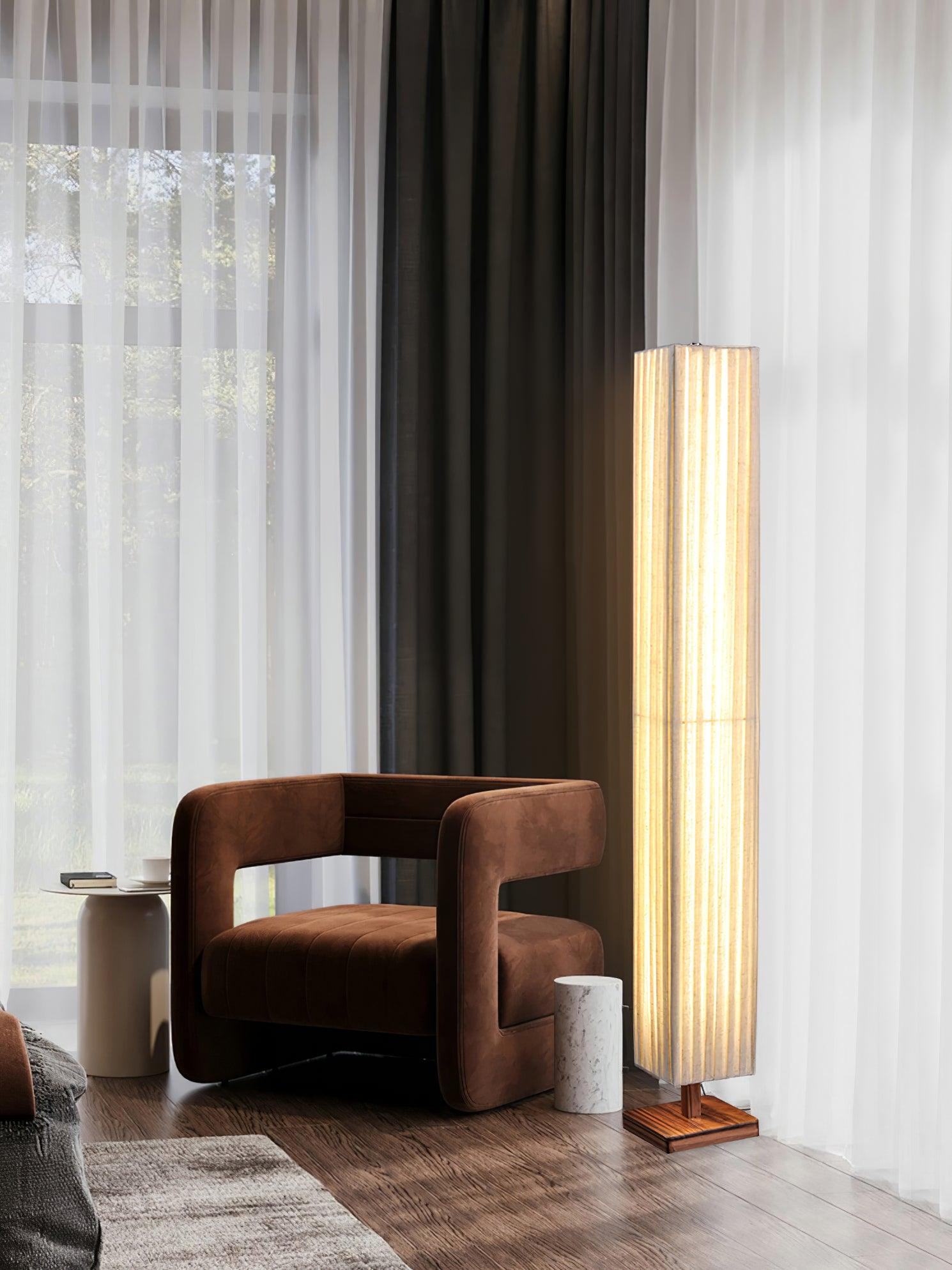 elegant-minimalist-fabric-cylinder-standing-lamp-with-natural-wood-base
