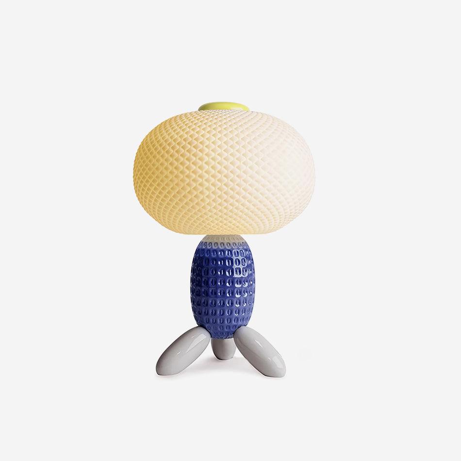 Modern Glass Balloon Table Lamp Sculptural Integrated LED Bedside Lighting for Contemporary Home Decor