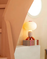 Modern Glass Balloon Table Lamp Sculptural Integrated LED Bedside Lighting for Contemporary Home Decor