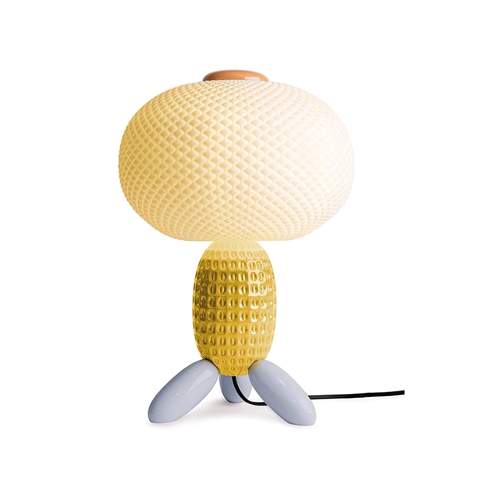 Modern Glass Balloon Table Lamp Sculptural Integrated LED Bedside Lighting for Contemporary Home Decor