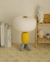 Modern Glass Balloon Table Lamp Sculptural Integrated LED Bedside Lighting for Contemporary Home Decor