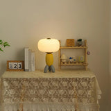 Modern Glass Balloon Table Lamp Sculptural Integrated LED Bedside Lighting for Contemporary Home Decor