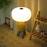 Modern Glass Balloon Table Lamp Sculptural Integrated LED Bedside Lighting for Contemporary Home Decor
