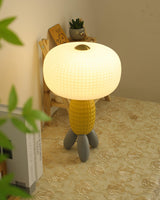 Modern Glass Balloon Table Lamp Sculptural Integrated LED Bedside Lighting for Contemporary Home Decor