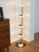 Modern Hand Blown Glass Modular Floor Lamp for Living Room with Integrated LED Lighting
