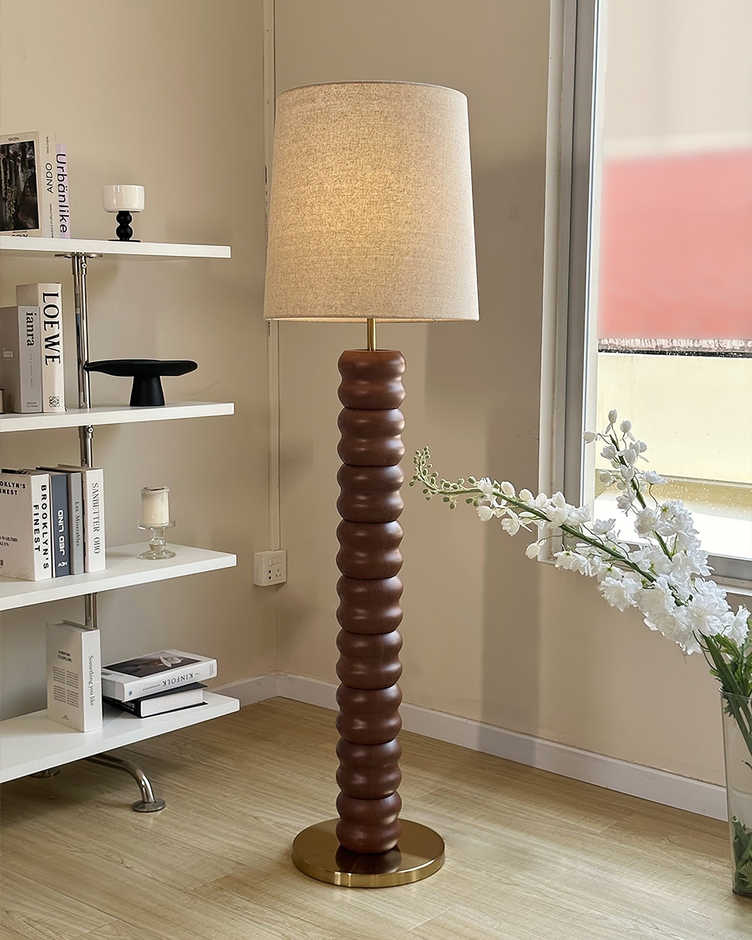 modern-stacked-wood-ring-floor-lamp-with-fabric-shade-and-metal-base