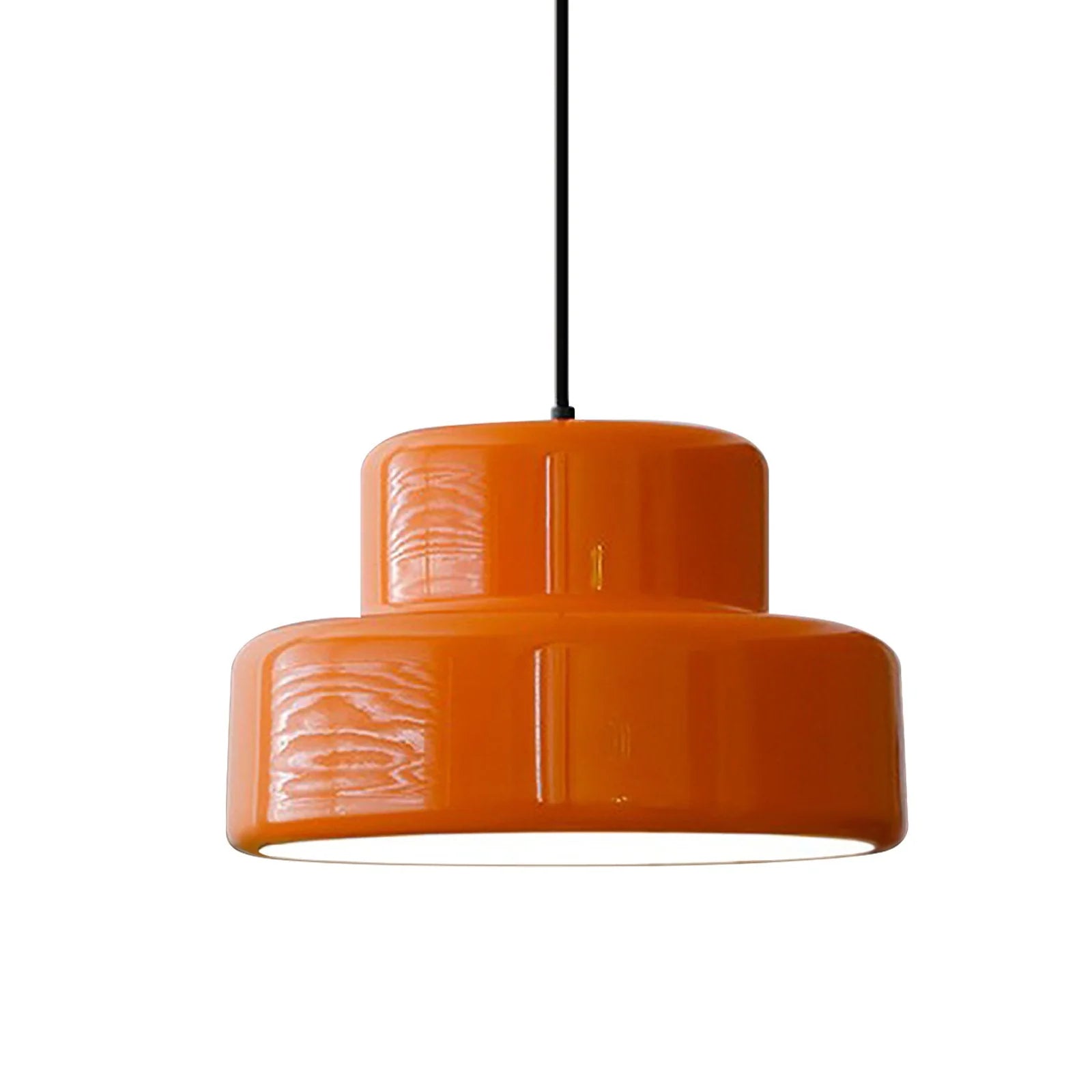 Modern Vintage Bauhaus Orange Pendant Light