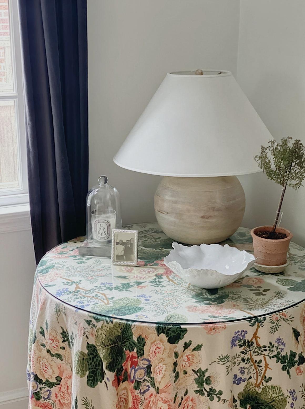 Beachside Whitewashed Wood Table Lamp with White Fabric Shade for Modern Bedside Lighting