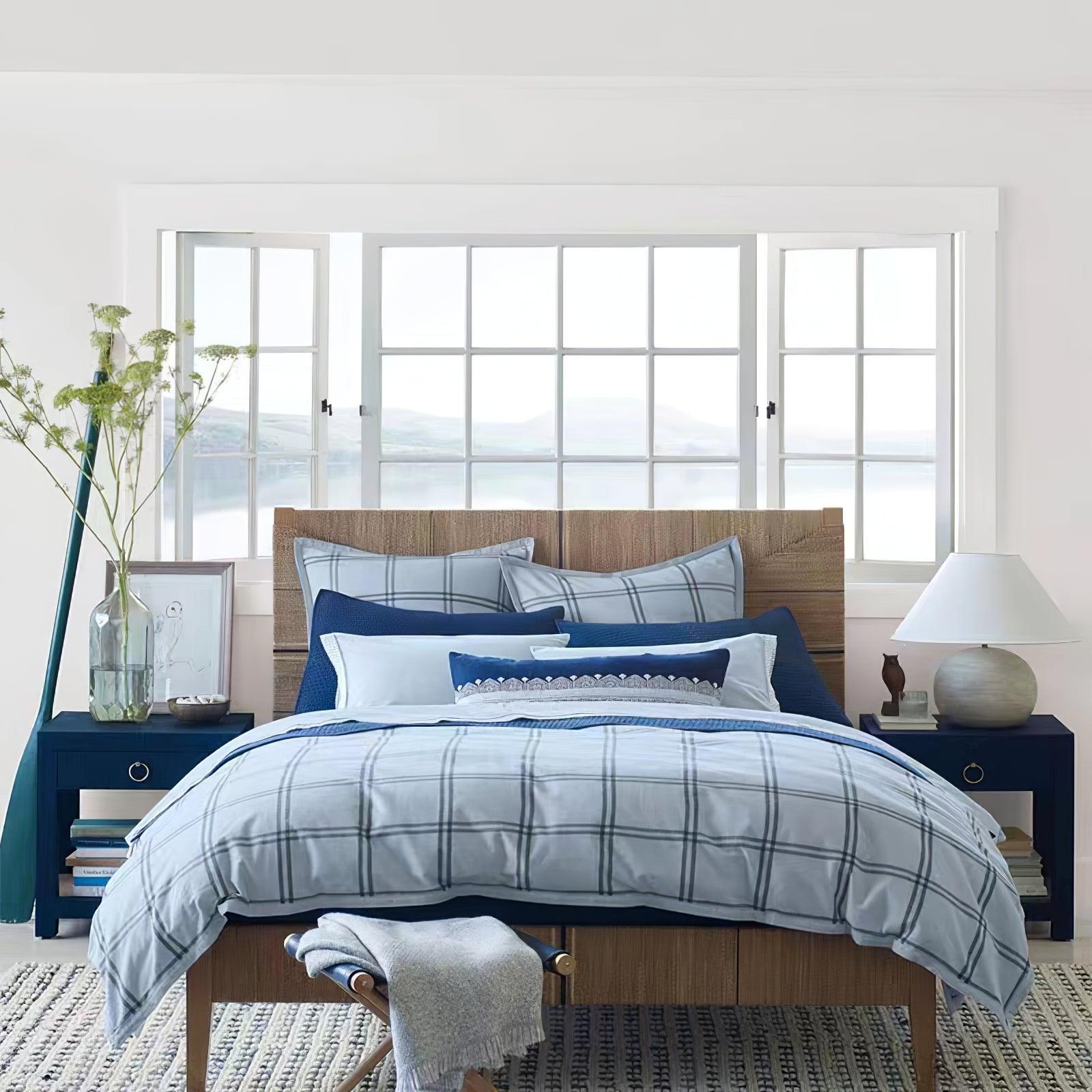 Beachside Whitewashed Wood Table Lamp with White Fabric Shade for Modern Bedside Lighting