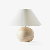 Beachside Whitewashed Wood Table Lamp with White Fabric Shade for Modern Bedside Lighting