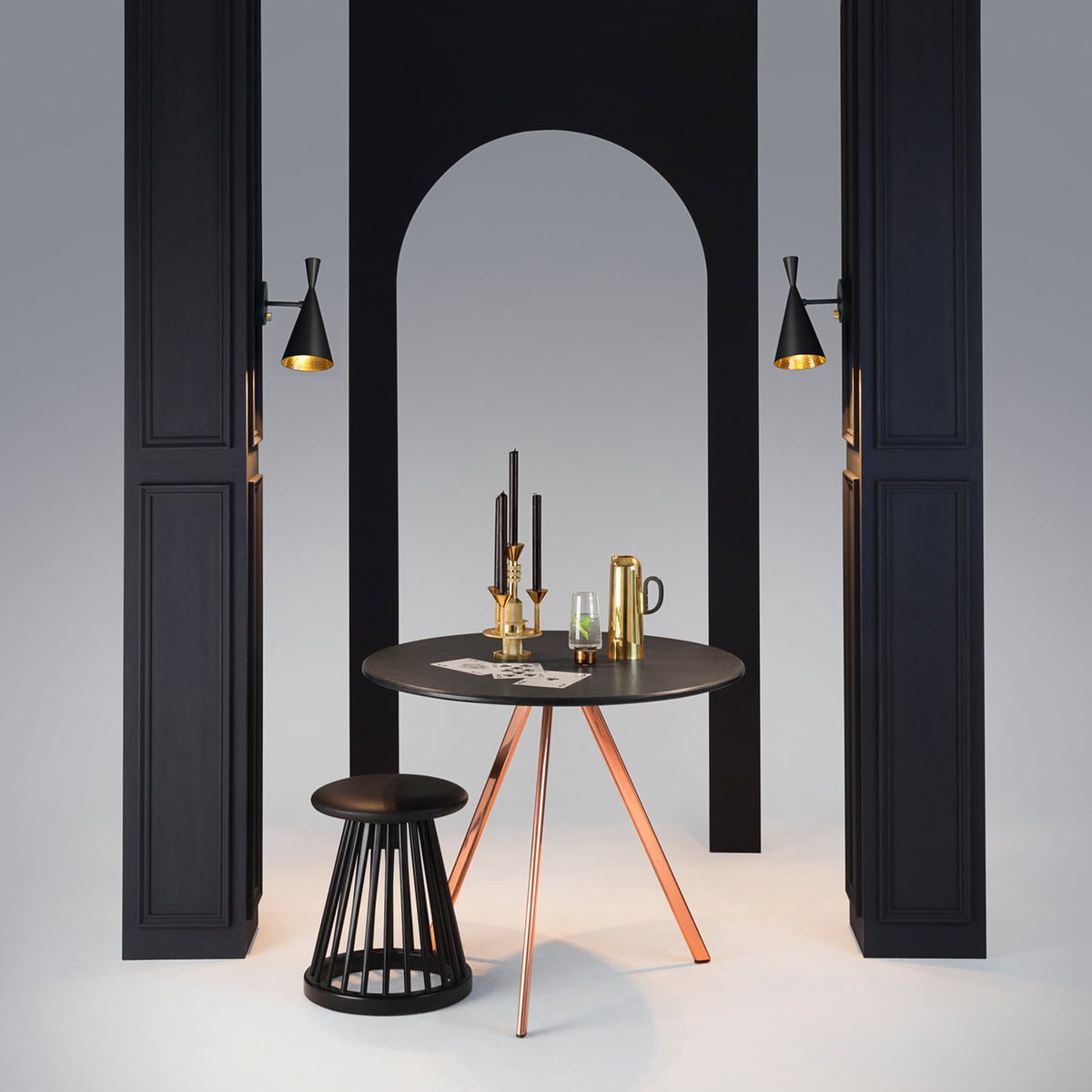 modern-beat-metal-wall-sconce-with-gold-interior-for-bedroom-and-living-room
