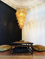 murano-style-amber-glass-petal-spiral-chandelier-handcrafted-elegant-pendant-light