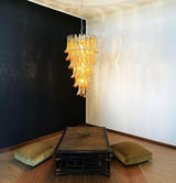 murano-style-amber-glass-petal-spiral-chandelier-handcrafted-elegant-pendant-light
