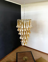 murano-style-amber-glass-petal-spiral-chandelier-handcrafted-elegant-pendant-light