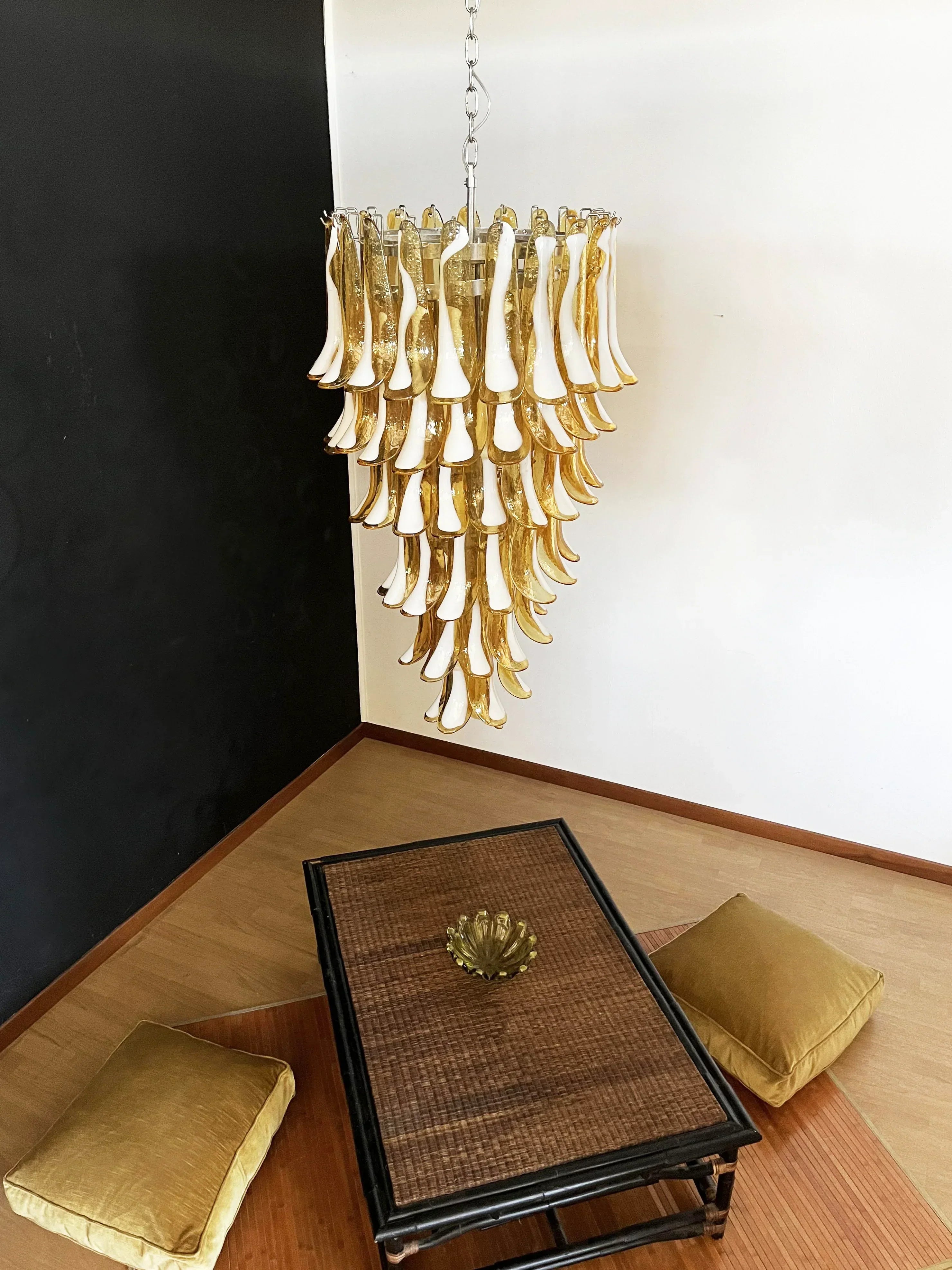 murano-style-amber-glass-petal-spiral-chandelier-handcrafted-elegant-pendant-light