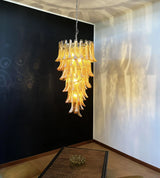 murano-style-amber-glass-petal-spiral-chandelier-handcrafted-elegant-pendant-light